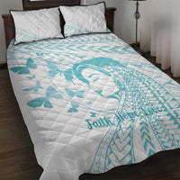 Polynesia Cervical Cancer Awareness Month Quilt Bed Set Polynesian Women Faith Hope Love! LT14 White - Polynesian Pride