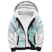 Polynesia Cervical Cancer Awareness Month Sherpa Hoodie Polynesian Women Faith Hope Love! LT14 Unisex White - Polynesian Pride