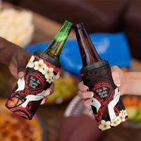 Polynesia AIDS Awareness Month 4 in 1 Can Cooler Tumbler Take The Rights Path Polynesian Pattern