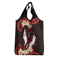 Polynesia AIDS Awareness Month Grocery Bag Take The Rights Path Polynesian Pattern LT14 - Polynesian Pride