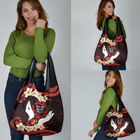 Polynesia AIDS Awareness Month Grocery Bag Take The Rights Path Polynesian Pattern LT14 - Polynesian Pride