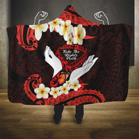 Polynesia AIDS Awareness Month Hooded Blanket Take The Rights Path Polynesian Pattern LT14 - Polynesian Pride