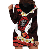 Polynesia AIDS Awareness Month Hoodie Dress Take The Rights Path Polynesian Pattern LT14 - Polynesian Pride