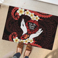 Polynesia AIDS Awareness Month Rubber Doormat Take The Rights Path Polynesian Pattern LT14 - Polynesian Pride