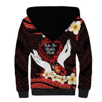 Polynesia AIDS Awareness Month Sherpa Hoodie Take The Rights Path Polynesian Pattern LT14 - Polynesian Pride