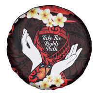 Polynesia AIDS Awareness Month Spare Tire Cover Take The Rights Path Polynesian Pattern LT14 - Polynesian Pride