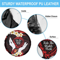Polynesia AIDS Awareness Month Spare Tire Cover Take The Rights Path Polynesian Pattern LT14 - Polynesian Pride