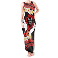 Polynesia AIDS Awareness Month Tank Maxi Dress Take The Rights Path Polynesian Pattern LT14 Women Red - Polynesian Pride