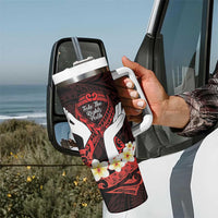 Polynesia AIDS Awareness Month Tumbler With Handle Take The Rights Path Polynesian Pattern LT14 - Polynesian Pride