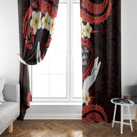 Polynesia AIDS Awareness Month Window Curtain Take The Rights Path Polynesian Pattern LT14 - Polynesian Pride