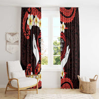 Polynesia AIDS Awareness Month Window Curtain Take The Rights Path Polynesian Pattern LT14 - Polynesian Pride