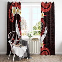 Polynesia AIDS Awareness Month Window Curtain Take The Rights Path Polynesian Pattern LT14 - Polynesian Pride