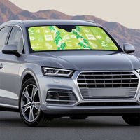 Aloha Hawaii Tuberose Lei Auto Sun Shade Tropical Vibes Green Color - Polynesian Pride