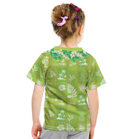 Aloha Hawaii Tuberose Lei Kid T Shirt Tropical Vibes Green Color LT14 - Polynesian Pride
