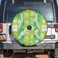 Aloha Hawaii Tuberose Lei Spare Tire Cover Tropical Vibes Green Color - Polynesian Pride