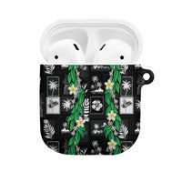 Aloha Hawaii Tuberose Lei AirPods Case Tropical Vibes Black Color LT14 Black - Polynesian Pride