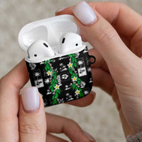 Aloha Hawaii Tuberose Lei AirPods Case Tropical Vibes Black Color LT14 - Polynesian Pride