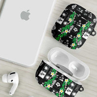 Aloha Hawaii Tuberose Lei AirPods Case Tropical Vibes Black Color LT14 - Polynesian Pride