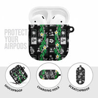 Aloha Hawaii Tuberose Lei AirPods Case Tropical Vibes Black Color LT14 - Polynesian Pride