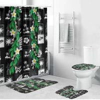 Aloha Hawaii Tuberose Lei Bathroom Set Tropical Vibes Black Color - Polynesian Pride