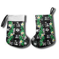 Aloha Hawaii Tuberose Lei Christmas Stocking Tropical Vibes Black Color - Polynesian Pride