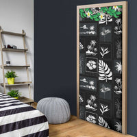 Aloha Hawaii Tuberose Lei Door Cover Tropical Vibes Black Color - Polynesian Pride