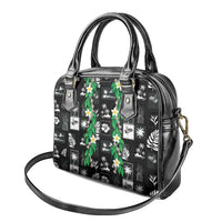 Aloha Hawaii Tuberose Lei Shoulder Handbag Tropical Vibes Black Color LT14 - Polynesian Pride