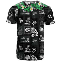 Aloha Hawaii Tuberose Lei T Shirt Tropical Vibes Black Color LT14 - Polynesian Pride