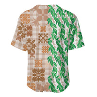 Aloha Hawaii Palaka Tuberose Lei Baseball Jersey Hawaiian Quilt Seamless Style LT14 - Polynesian Pride