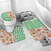 Aloha Hawaii Palaka Tuberose Lei Bathroom Set Hawaiian Quilt Seamless Style - Polynesian Pride