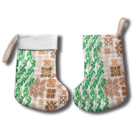 Aloha Hawaii Palaka Tuberose Lei Christmas Stocking Hawaiian Quilt Seamless Style - Polynesian Pride