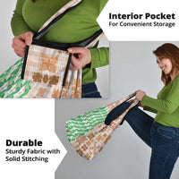 Aloha Hawaii Palaka Tuberose Lei Grocery Bag Hawaiian Quilt Seamless Style - Polynesian Pride