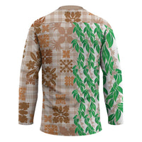 Aloha Hawaii Palaka Tuberose Lei Hockey Jersey Hawaiian Quilt Seamless Style LT14 - Polynesian Pride