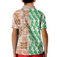 Aloha Hawaii Palaka Tuberose Lei Kid Polo Shirt Hawaiian Quilt Seamless Style LT14 - Polynesian Pride