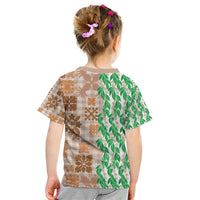 Aloha Hawaii Palaka Tuberose Lei Kid T Shirt Hawaiian Quilt Seamless Style LT14 - Polynesian Pride