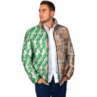 Aloha Hawaii Palaka Tuberose Lei Padded Jacket Hawaiian Quilt Seamless Style - Polynesian Pride