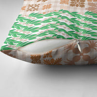 Aloha Hawaii Palaka Tuberose Lei Pillow Cover Hawaiian Quilt Seamless Style - Polynesian Pride