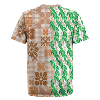 Aloha Hawaii Palaka Tuberose Lei Rugby Jersey Hawaiian Quilt Seamless Style LT14 - Polynesian Pride