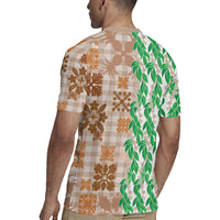 Aloha Hawaii Palaka Tuberose Lei Rugby Jersey Hawaiian Quilt Seamless Style LT14 - Polynesian Pride