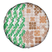Aloha Hawaii Palaka Tuberose Lei Spare Tire Cover Hawaiian Quilt Seamless Style - Polynesian Pride