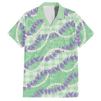 Pastel Green Hawaii Palaka Honohono Pikake Hawaiian Shirt Hawaiian Orchid Lei Polynesian Pattern LT14 Pastel Green - Polynesian Pride