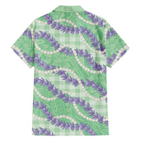 Pastel Green Hawaii Palaka Honohono Pikake Hawaiian Shirt Hawaiian Orchid Lei Polynesian Pattern LT14 - Polynesian Pride