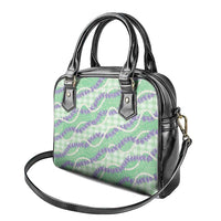 Pastel Green Hawaii Palaka Honohono Pikake Shoulder Handbag Hawaiian Orchid Lei Polynesian Pattern LT14 - Polynesian Pride