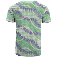 Pastel Green Hawaii Palaka Honohono Pikake T Shirt Hawaiian Orchid Lei Polynesian Pattern LT14 - Polynesian Pride