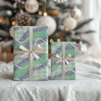 Pastel Green Hawaii Palaka Honohono Pikake Wrapping Paper Hawaiian Orchid Lei Polynesian Pattern LT14 - Polynesian Pride