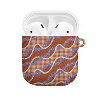 Orange Hawaii Palaka Honohono Pikake AirPods Case Hawaiian Orchid Lei Polynesian Pattern LT14 Orange - Polynesian Pride