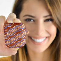 Orange Hawaii Palaka Honohono Pikake AirPods Case Hawaiian Orchid Lei Polynesian Pattern LT14 - Polynesian Pride