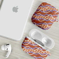 Orange Hawaii Palaka Honohono Pikake AirPods Case Hawaiian Orchid Lei Polynesian Pattern LT14 - Polynesian Pride