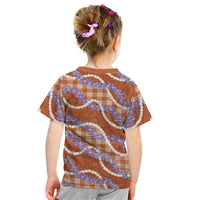 Orange Hawaii Palaka Honohono Pikake Kid T Shirt Hawaiian Orchid Lei Polynesian Pattern LT14 - Polynesian Pride