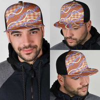 Orange Hawaii Palaka Honohono Pikake Mesh Trucker Cap Hawaiian Orchid Lei Polynesian Pattern LT14 - Polynesian Pride